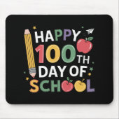 学校生活100日目の先生たち、100日おめでとう マウスパッド (正面)