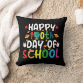 学校生活100日目の先生と生徒さんおめでとうございます クッション (ブランケット)