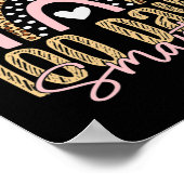 学校生活100日目の教師 レインボーレパード ボヘミアンスタイル ポスター (角)