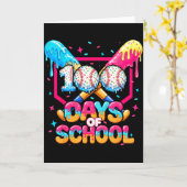 学校生活100日記念アイスクリーム野球選手キッズ用 カード (黄色い花)
