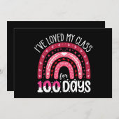 学校生活100日間で私のクラスが大好き 招待状 (正面/裏面)