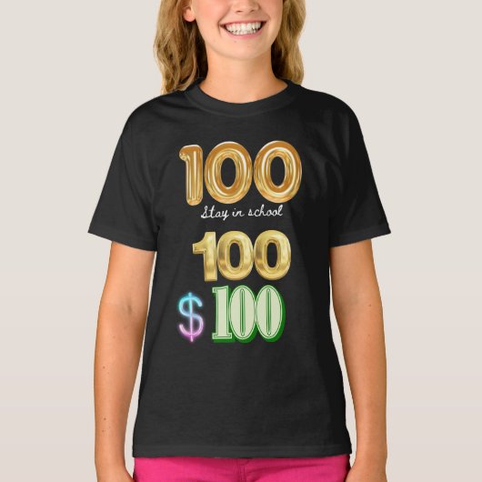 学校生活100日 Tシャツ (正面)