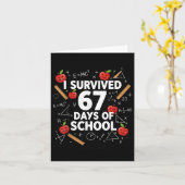 学校生活67日目の先生と子供たち 67 数学の数字 10 カード (黄色い花)