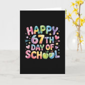 学校生活67日目の面白い67ミーム教師 カード (黄色い花)