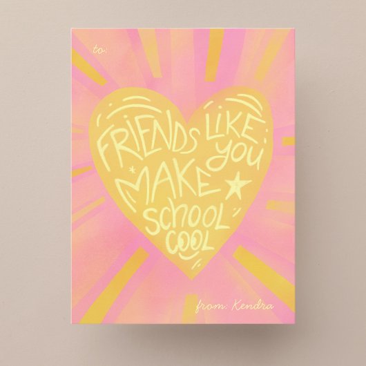 学校用バレンタインカード 友達に シーズンポストカード