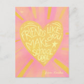 学校用バレンタインカード 友達に シーズンポストカード (正面)