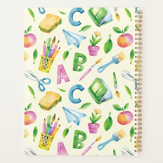 学校用品お洒落レッスンプランナー プランナー手帳 (裏面)