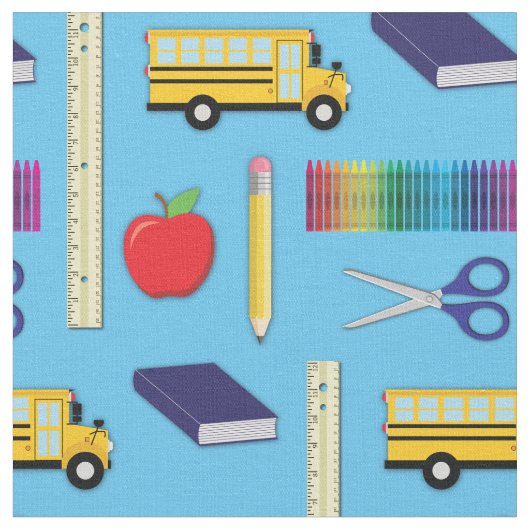 学校用品かわいい先生キッズ ファブリック (クローズアップ)