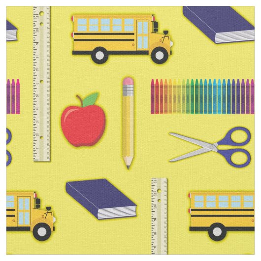 学校用品かわいい先生キッズ ファブリック (クローズアップ)