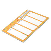 学校用品とレインボーハートパターン学校 ノートパッド (アングル)