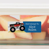 学校用品のキッズネームラベルMonster Truck ラベル (貼付)