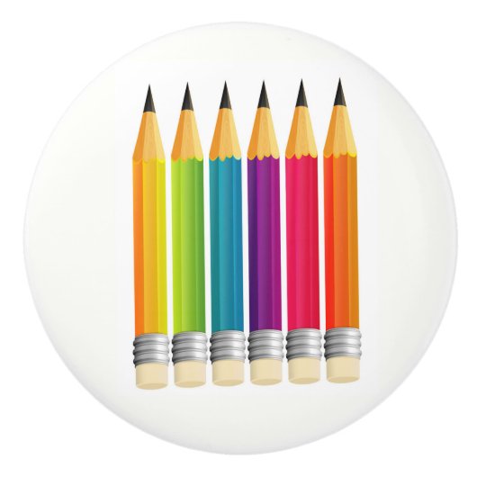 学校用品キャビネットのノブ セラミックノブ (正面)