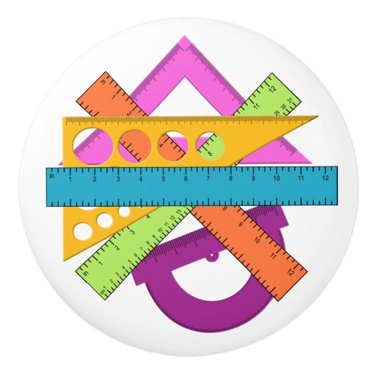 学校用品キャビネットのノブ セラミックノブ (正面)