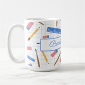 学校用品パターンコーヒーマグ コーヒーマグカップ (左)