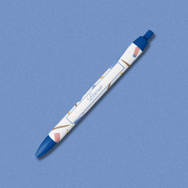 学校用品パターンペン 黒ボールペン