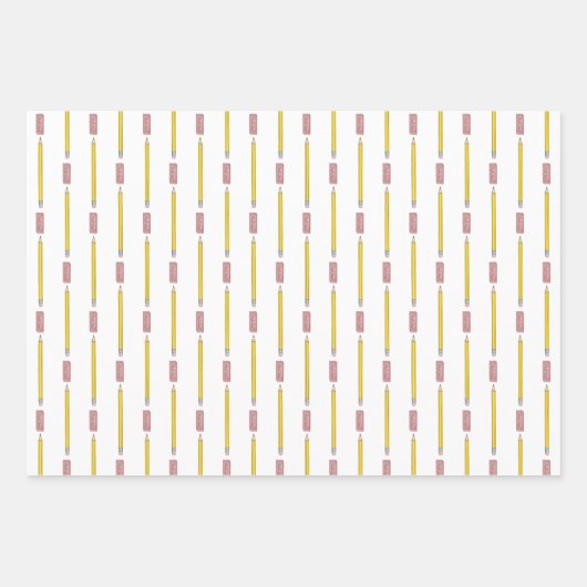 学校用品パーティーギフトラップ ラッピングペーパーシート (正面3)