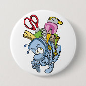 学校用品ボタン 缶バッジ (正面)