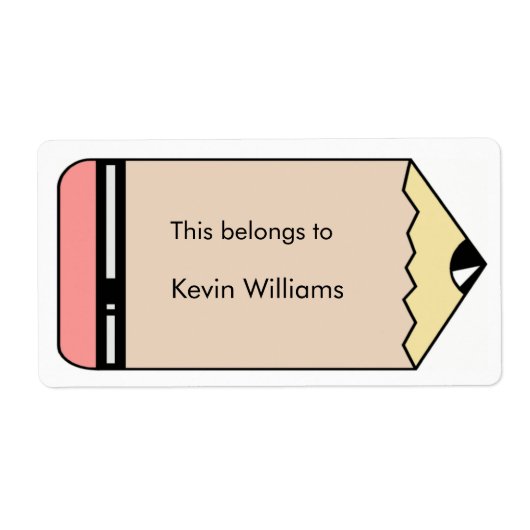 学校用品ラベル ラベル (正面)