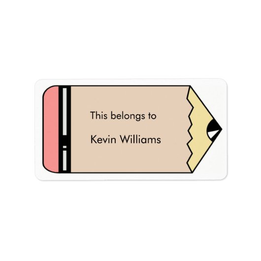 学校用品ラベル ラベル (正面)