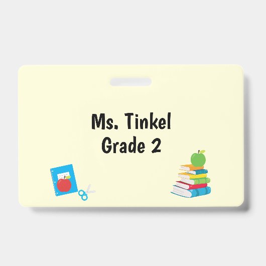 学校用品先生助成学科 バッジ (正面)