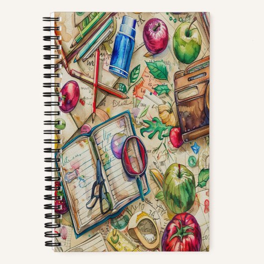 学校用品5.5インチx 8.5インチスパイラルノートブック ノートブック (正面)