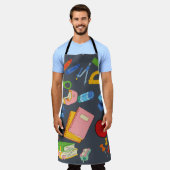 学校用品 エプロン (着用した状態)