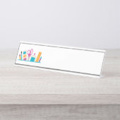 学校用品 デスクネームプレート (正面)