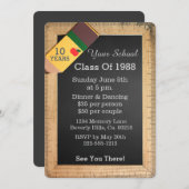 学校用品 黒板 クラス会 招待状 (正面/裏面)