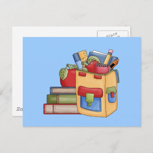 学校用品Tシャツとギフト ポストカード (正面/裏面)