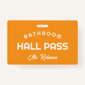 学校用教室のレインボーバスルームのパス バッジ (裏面)