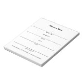 学校用欠席届テンプレート（保護者用） ノートパッド (回転)
