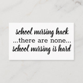 学校看護ハック、小規シンプル模·感動的 名刺