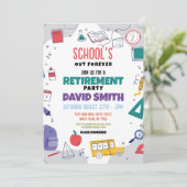 学校私たちの永遠の退職パーティー先生 招待状 (スタンド正面)
