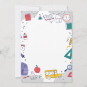 学校私たちの永遠の退職パーティー先生 招待状 (裏面)