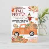 学校秋フェスティバル招待カード 招待状 (スタンド正面)