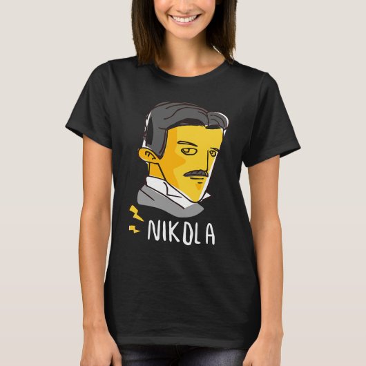 学校科学者ニコラ・グラフィック&クールデザイン Tシャツ (正面)