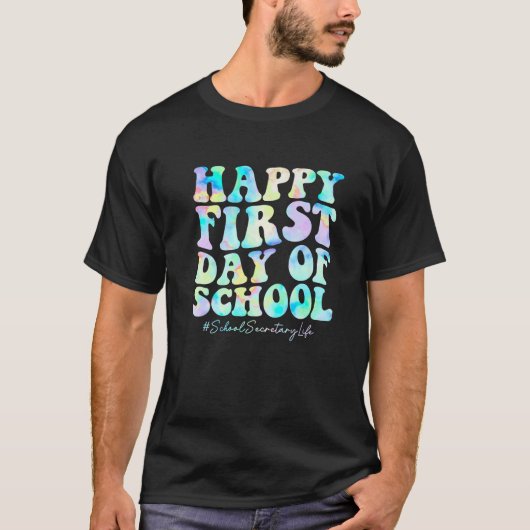 学校秘書の感謝ハッピー初日Scho Tシャツ (正面)