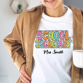 学校秘書名前をカスタムするTシャツ Tシャツ
