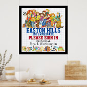 学校管理および先生ポスター ポスター (キッチン)