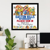 学校管理および先生ポスター ポスター (ホームオフィス)