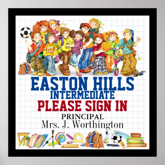 学校管理および先生ポスター ポスター (正面)