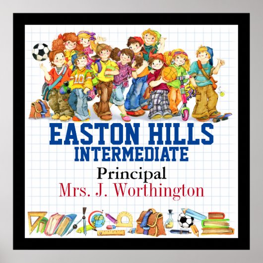 学校管理および先生ポスター ポスター (正面)