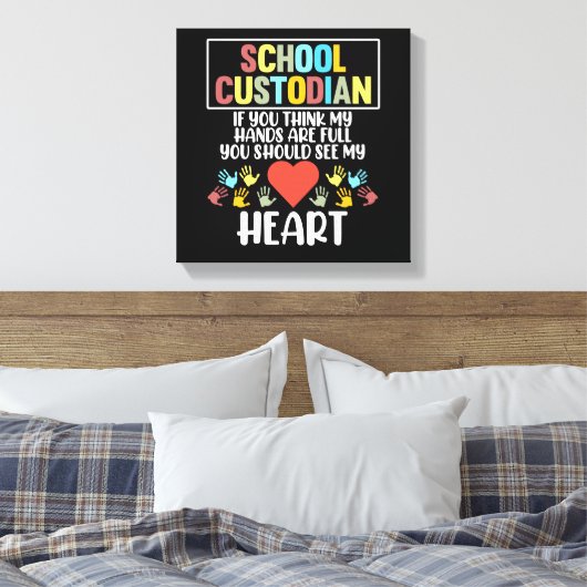 学校管理員ハート管理長 キャンバスプリント (インサイチュ (寝室))
