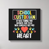 学校管理員ハート管理長 キャンバスプリント (正面)