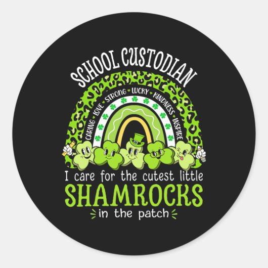 学校管理学St patricks dayシャーロック学校 ラウンドシール (正面)