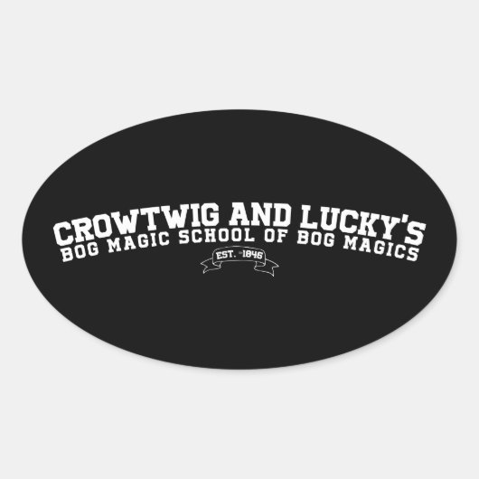 学校精神 楕円形シール (正面)