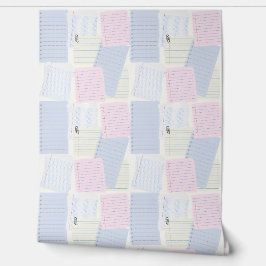 学校紙コラージュ 壁紙