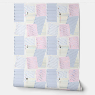 学校紙コラージュ 壁紙