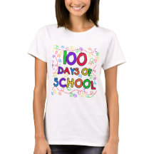 学校紙吹雪Tシャツとギフトの100日