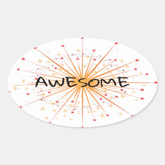 学校素晴らしのシール 楕円形シール